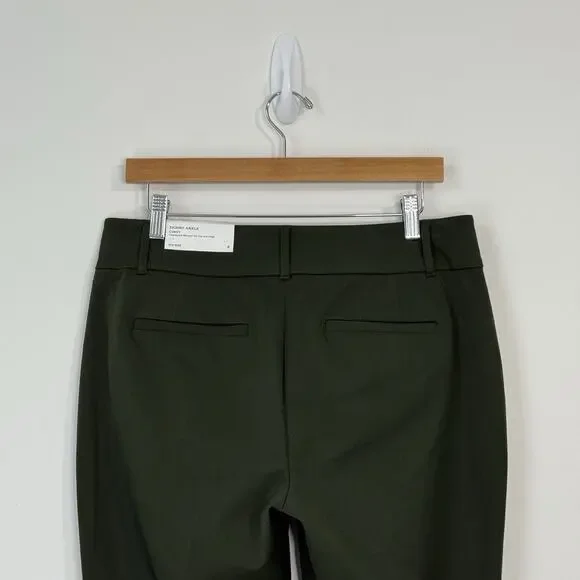 NWT LOFT Curvy Skinny Ankle Trousers Size 8 Forest Green Mid Rise - Picture 7 of 14